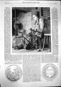 Old Antique Print 1862 Girl Parish Rattvik Dalecarlia Prize Medal Londini 19th