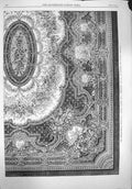 Old Antique Print 1862 Floral Carpet International Exhibition Templeton 19th