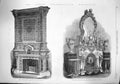 Old Antique Print 1862 Library Chimneypiece Trollope Saxon China Machine 19th