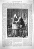 Original Old Antique Print 1862 L'Innominato Guardassoni 19th Century