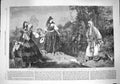Original Old Antique Print 1862 Last Abencerages Ladies Man Tidey Victorian
