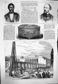 Original Old Antique Print 1862 Hungerford Market Stephen Benson Henry Victorian