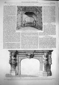 Original Old Antique Print 1862 Stove Stuart Sheffield Marble Chimney L 19th