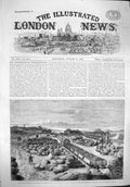 Old Antique Print 1862 Cotton Bales Bombay Terminus Indian Railway Train 19th