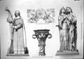 Old Antique Print 1862 Angel Hereford Screen Grille Capital Shaft Column 19th