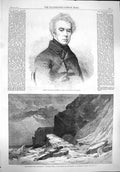 Original Old Antique Print 1862 Robert Townley Parker Mayor Preston Heligoland
