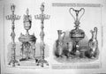 Original Old Antique Print 1862 Vase Candelabra Prince Prussia Glass Phillips