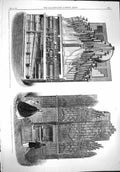 Original Old Antique Print 1862 Church Organ Andrews Hull Orchestrion Zol 19th