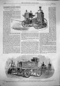 Old Antique Print 1862 Merryweather Fire-Engine Lambeth Hodges Exhibition 19th
