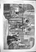 Original Old Antique Print 1862 Algerian Court International Exhibition London