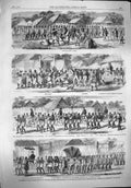 Old Antique Print 1862 Madagascar British Envoys War Fort Tamatave Oliver 19th