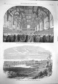 Original Old Antique Print 1862 Lord Chancellor Judges Middle Temple Darmstadt