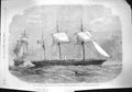 Original Old Antique Print 1862 Confederate Sloop War Alabama Ship To Victorian