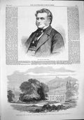 Original Old Antique Print 1862 Jonas Webb Furstenlager Hesse-Darmstadt A 19th