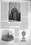Original Old Antique Print 1862 Queen'S Hotel Hastings Ainger Bees College 19th