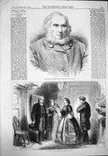 Original Old Antique Print 1862 James Sheridan Knowles Effie Blount Ladies Men
