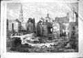 Original Old Antique Print 1862 Demolition Hungerford Market Strand London 19th