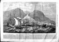 Original Old Antique Print 1863 View Town Harbour Syra Grecian Archipelag 19th
