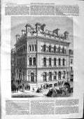 Antique Old Print *3755 1863 Offices National Provident Institution Eastcheap