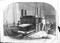 Old Antique Print 1863 Armour Plates Hydraulic Pressure Chatham Dockyard 19th