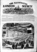 Original Old Antique Print 1863 Banquet Farringdon Station Metropolitan 19th