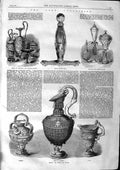 Original Old Antique Print 1863 Murat Sword Henry Ii War Edmund Waterton Rings