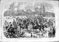 Original Old Antique Print 1863 Royal Meet West Norfolk Hunt Snettisham 19th