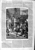 Original Old Antique Print 1863 Morelli Naples Italy Art Serenade Music House