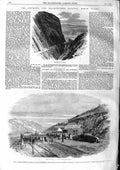 Original Old Antique Print 1863 Talerddig Cutting Railway Wales Machynllet 19th