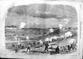 Original Old Antique Print 1863 Battle Fredericksburg Federals Marye'S Was 19th