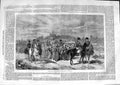 Original Old Antique Print 1863 Scene Marching Polish Patriots Siberia Hors 19th