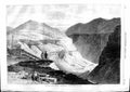 Antique Old Print *3761 1863 Suez Canal Works Excavations El-Girsh Mountains