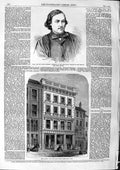 Original Old Antique Print 1863 Lucas Barrett London Middlesex Bank Fin 19th