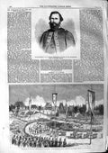 Original Old Antique Print 1863 Coronation King Madagascar Andohalo Kabary 19th
