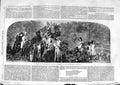 Original Old Antique Print 1863 Scene Bringing Home May Harvest Agriculture