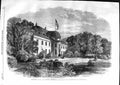 Original Old Antique Print 1863 Bernstorf Palace House Prince Christian Denmark
