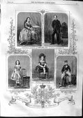 Original Old Antique Print 1863 Princess Dagmar Prince Frederick Waldemar Thyra