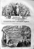 Original Old Antique Print 1863 Princess Alexandra Wales London St. Pauls Hyde