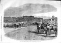 Original Old Antique Print 1863 Royal Procession London Volunteers Hy Victorian