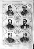 Old Antique Print 1863 Prince Wales Council Phipps Portman Dunbar Knollys 19th