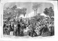 Original Old Antique Print 1863 War America Federal Steamer Ship Portchartrain