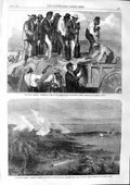 Old Antique Print 1863 War America Negroes Savannah Fort M'Allister River 19th