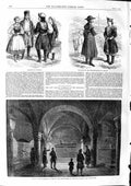 Old Antique Print 1863 Peasants Podolia Crocow Vaults Cathedral Kosciusko 19th