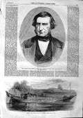 Old Antique Print 1863 George Cornwall Lewis Royal State Barge Virginia 19th