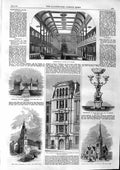 Original Old Antique Print 1863 Presbyterian Chapel Clapham Well Cawnpore Cupar