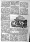 Original Old Antique Print 1863 Scene Fire York England Buildings Ruins 19th