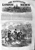 Original Old Antique Print 1863 Prince Princess Wales Rotten Row Horses 19th