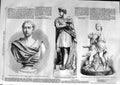 Original Old Antique Print 1863 Bust Prince Wales Alexander Great Statue 19th