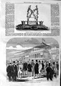Old Antique Print 1863 Testimonial Bacon Lewes Prince Wales Ascot Races 19th