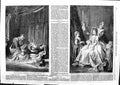 Original Old Antique Print 1863 Scene Count Eberhard Weeper Wedding Bride Dress